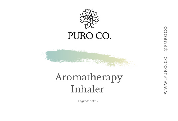 Aromatherapy Inhaler + Blending Guide pdf.